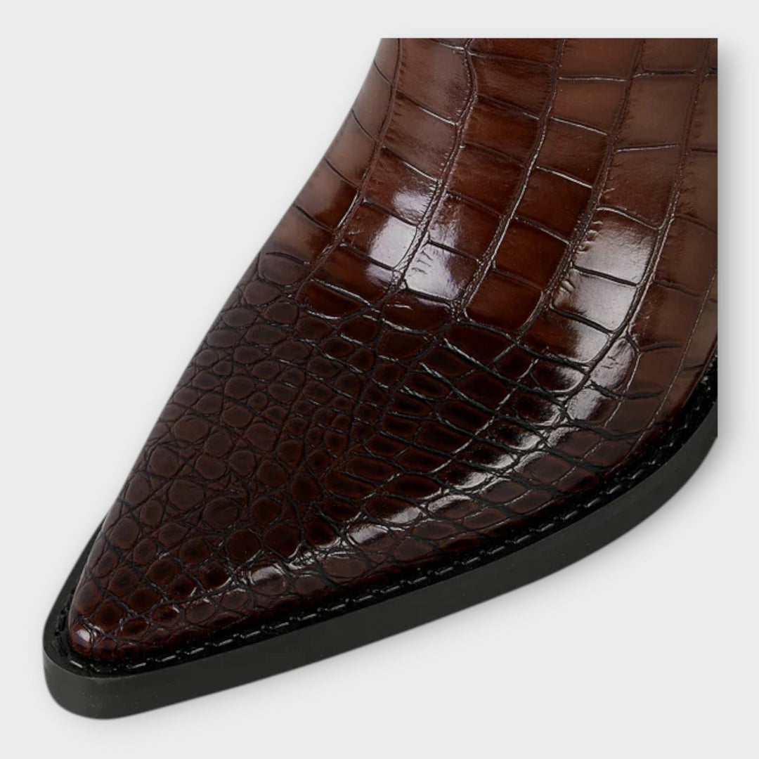 Camila | Bottes avec Design Croco et Talon Élégant Quotidien