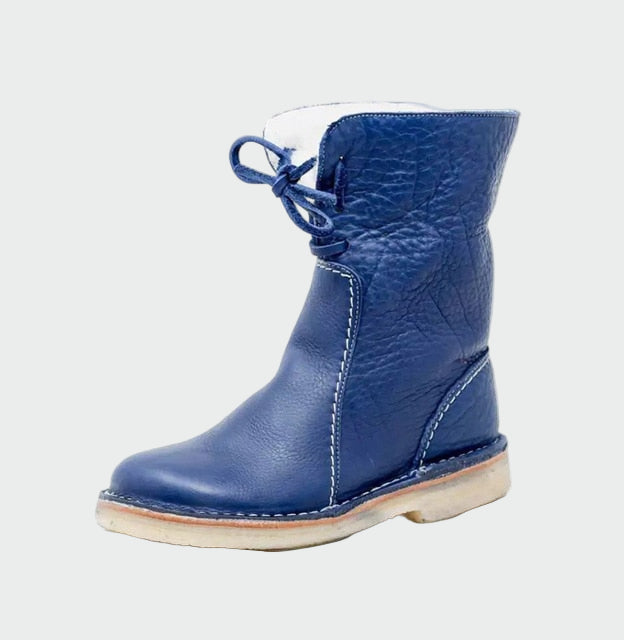 Alba | Bottines en Cuir Imperméable avec Doublure en Laine