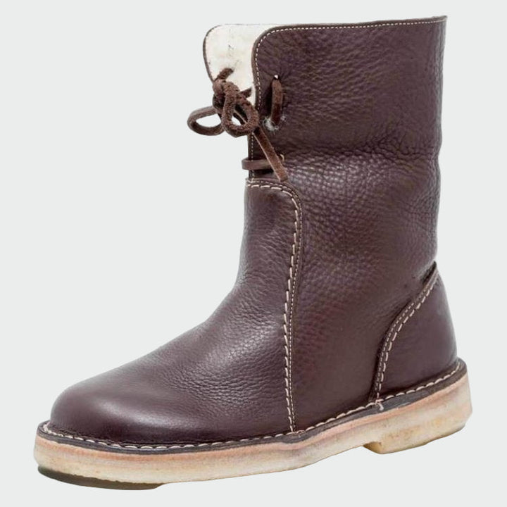 Alba | Bottines en Cuir Imperméable avec Doublure en Laine