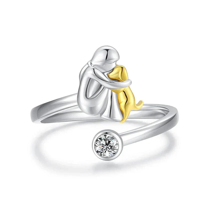 Rose | Bague avec Icône de Chien