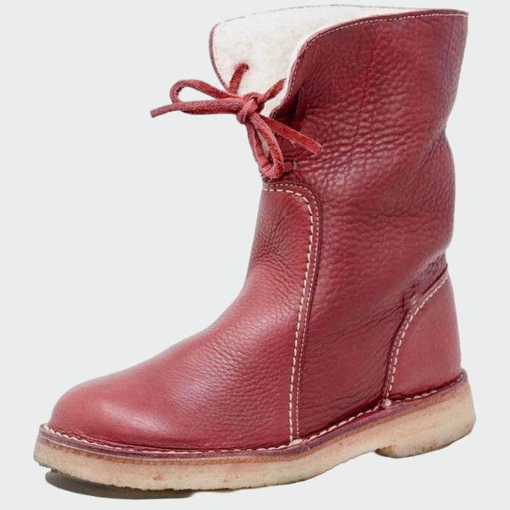 Alba | Bottines en Cuir Imperméable avec Doublure en Laine