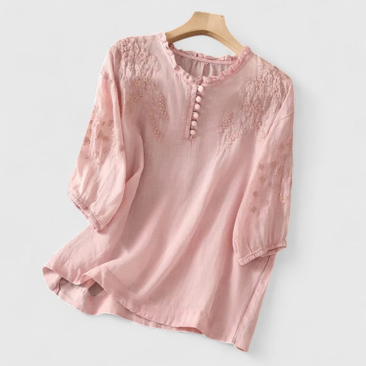 Vasilene | Blouse Élégante avec Boutons