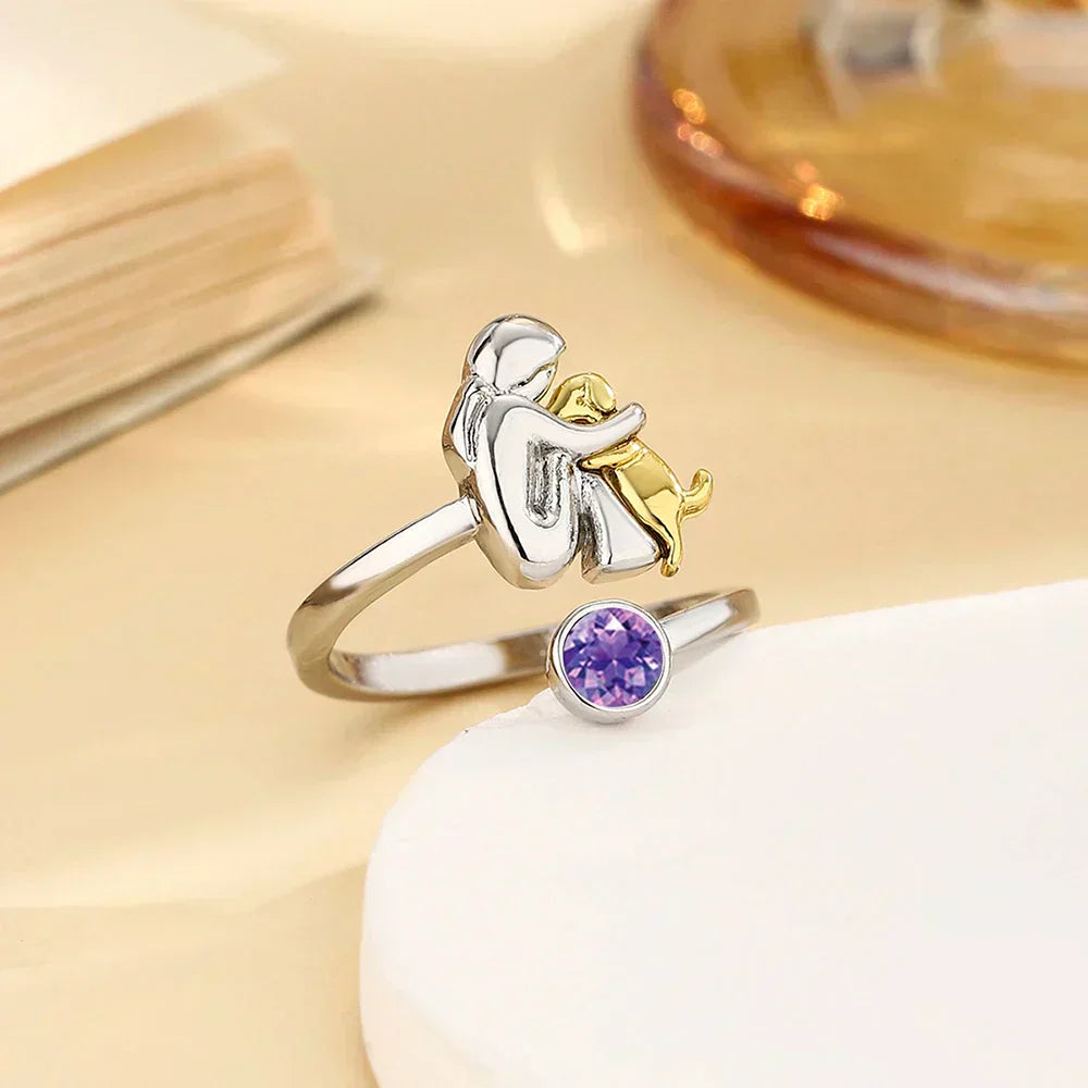 Rose | Bague avec Icône de Chien