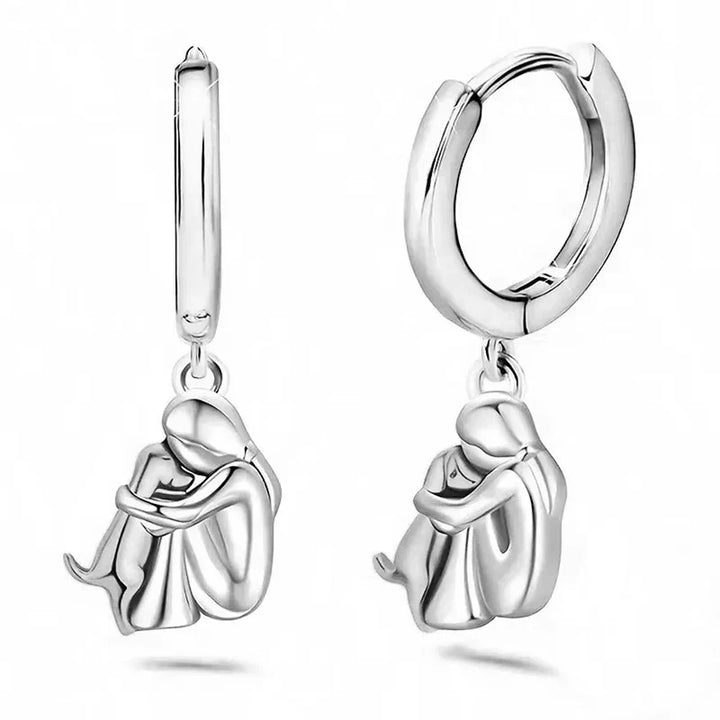 Ginny | Boucles d'Oreilles avec Icône de Chien (Fermeture Ronde)