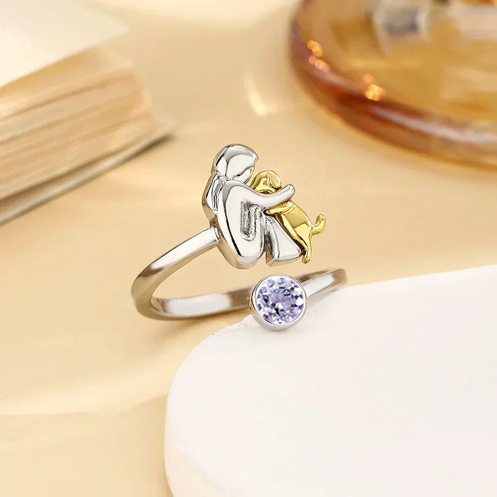 Rose | Bague avec Icône de Chien