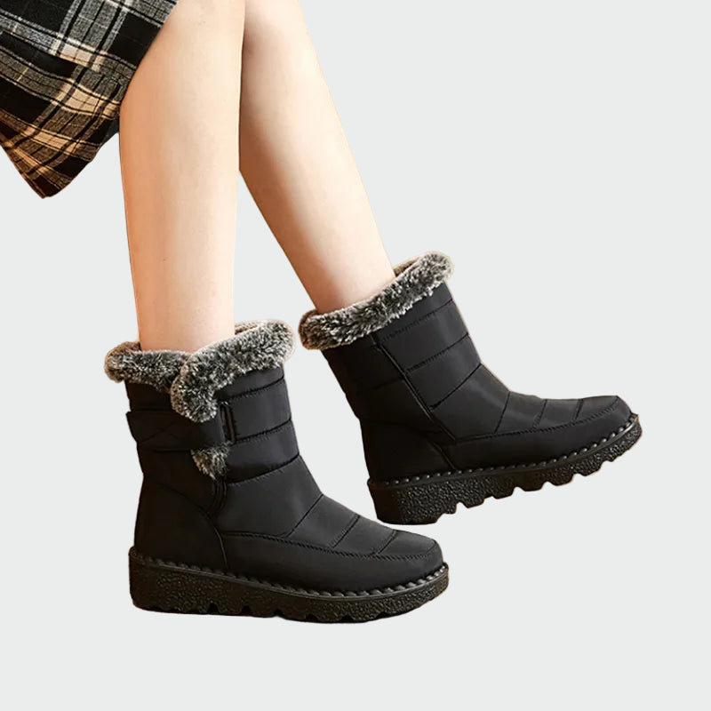 Jimena | Bottes Chaudes Avec Doublure En Peluche Bleu Marine
