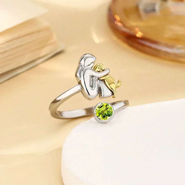 Rose | Bague avec Icône de Chien
