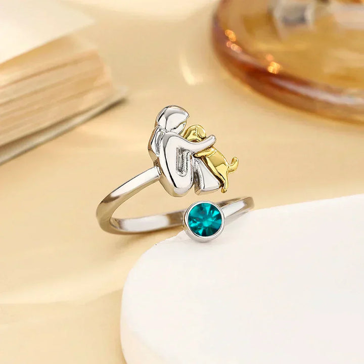 Rose | Bague avec Icône de Chien