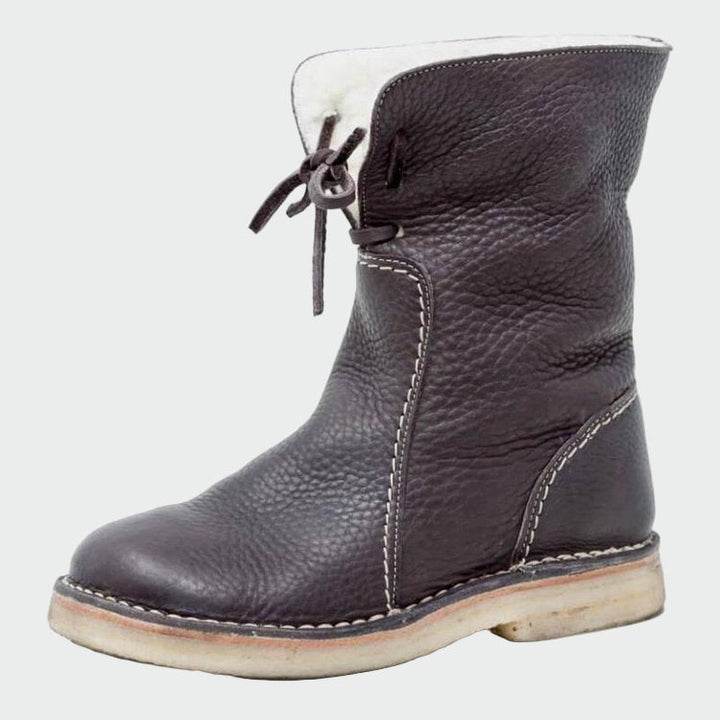 Alba | Bottines en Cuir Imperméable avec Doublure en Laine