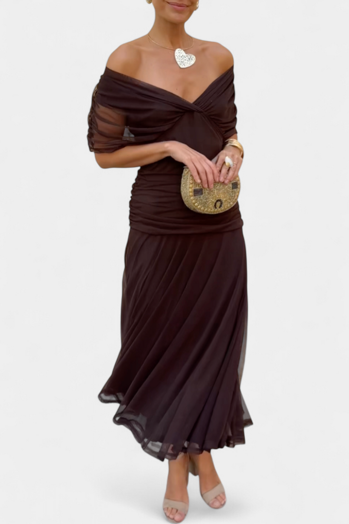 Florena | Robe Maxi Fleurie avec Décolleté en V