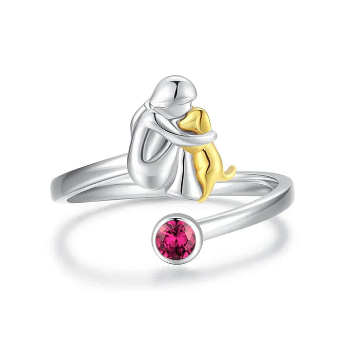 Rose | Bague avec Icône de Chien