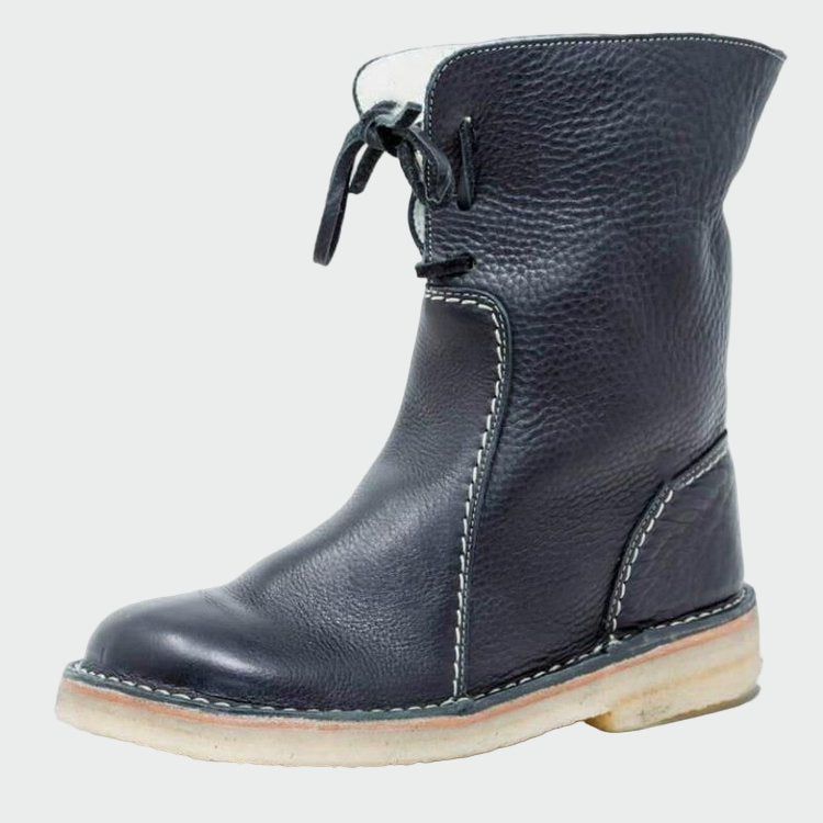 Alba | Bottines en Cuir Imperméable avec Doublure en Laine