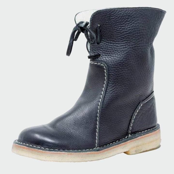 Alba | Bottines en Cuir Imperméable avec Doublure en Laine