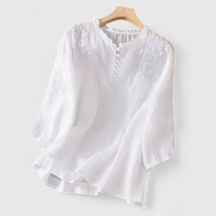 Vasilene | Blouse Élégante avec Boutons