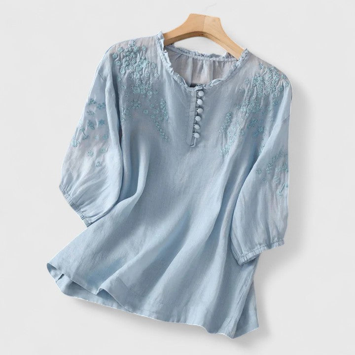 Vasilene | Blouse Élégante avec Boutons