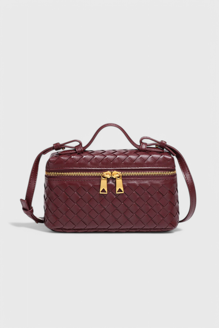 Milla | Mini Sac Tissé avec Accessoires Dorés