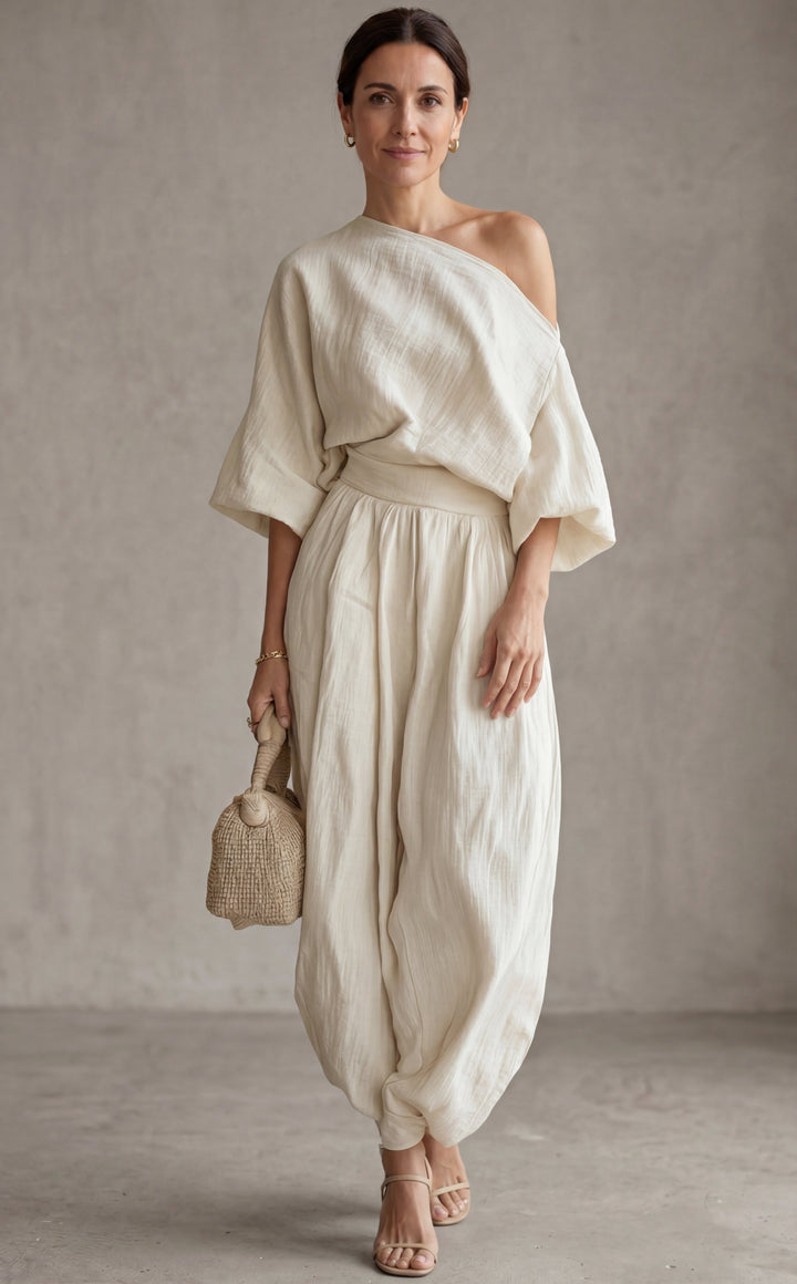 Ensemble en Lin Blanc Cassé