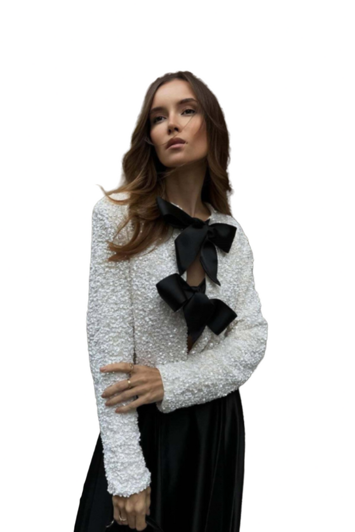 Noria™ | Blouse moderne et chic avec accents de nœud