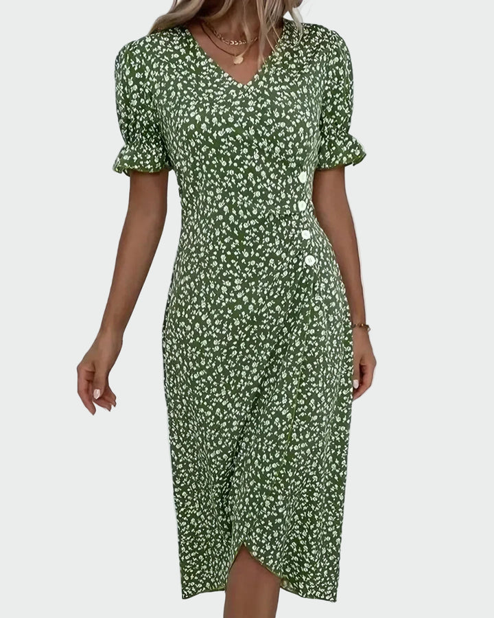 TINE | ROBE À MANCHES COURTES FLORALES