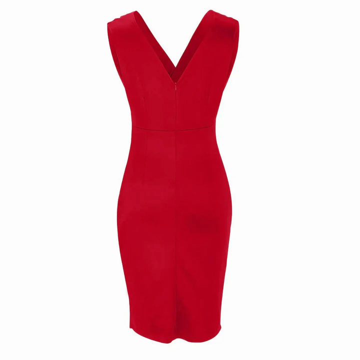 GUDRUN | MINI ROBE ÉLÉGANTE COL EN V