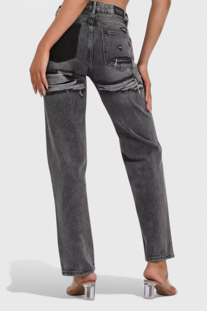 Roxy | Jeans Vintage Effilochés à Taille Haute