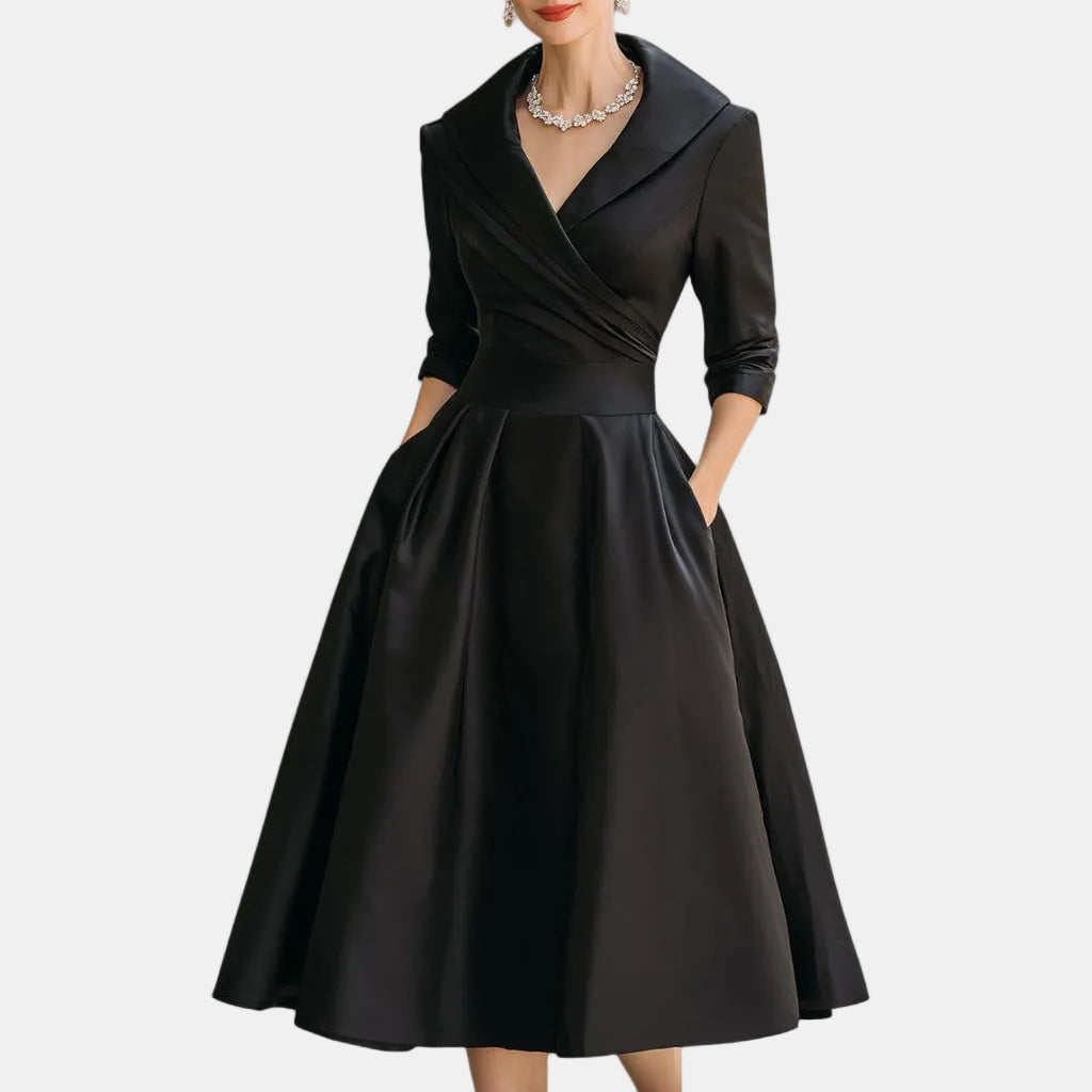 Noelia | Robe Midi en Satin