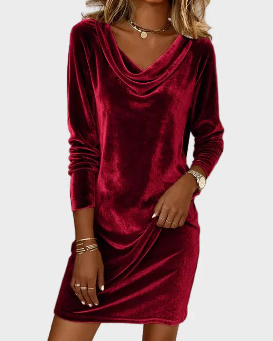 Frosina | Robe en Velours à Coupe Ample