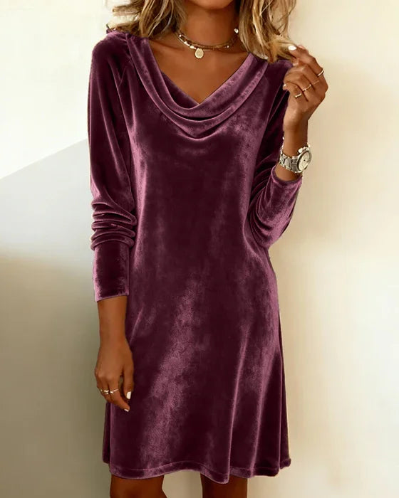 Frosina | Robe en Velours à Coupe Ample