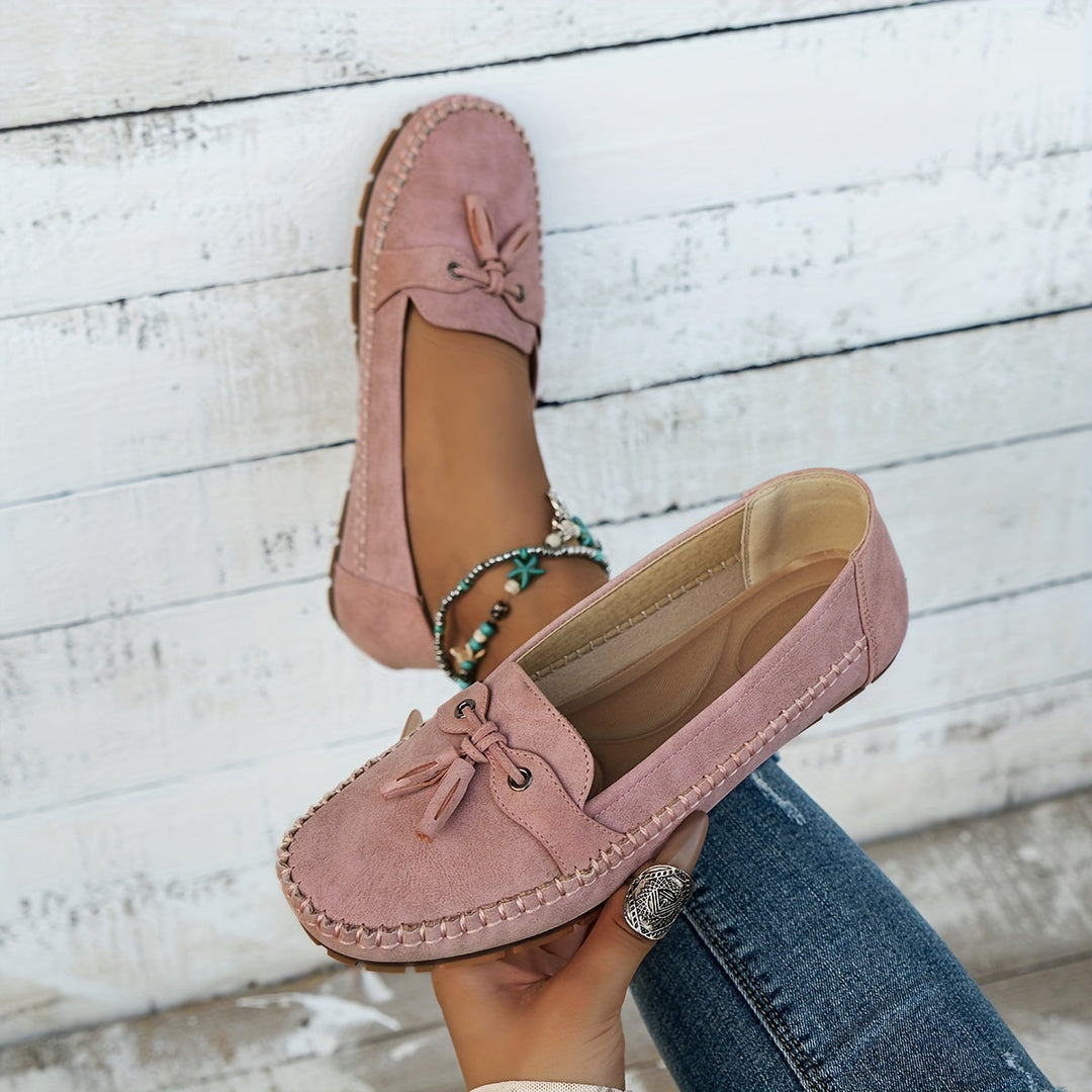 Nadine | Mocassins Classiques avec Détail de Frange