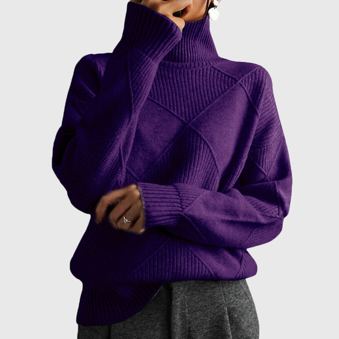 Lauren | Pull en cachemire de luxe à col montant