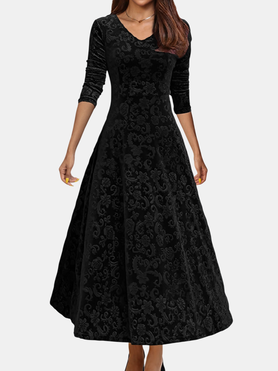 Denise | Robe en Velours Festif