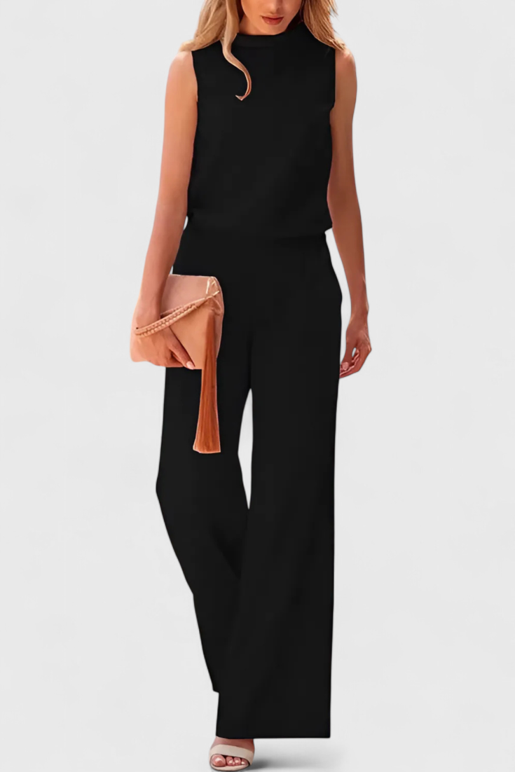 Winnie | Combinaison Mono Minimaliste à Jambes Larges