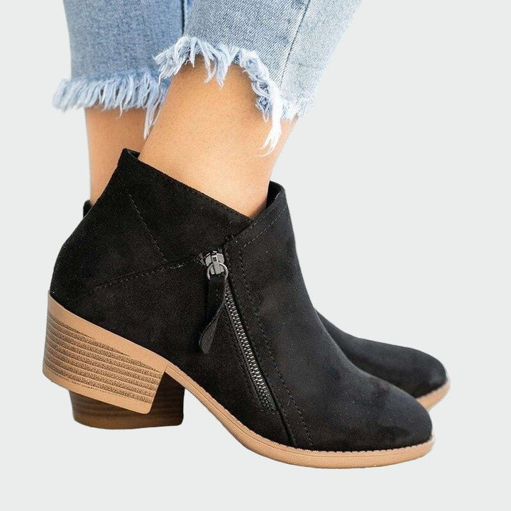 Claudia | Bottes en cuir orthopédique premium avec talon confortable