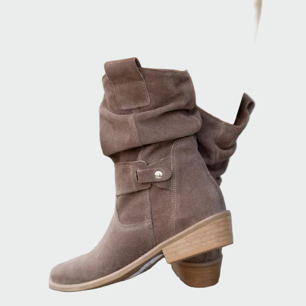 Eva | Bottes Casual en Suède Douce avec Détail Moderne