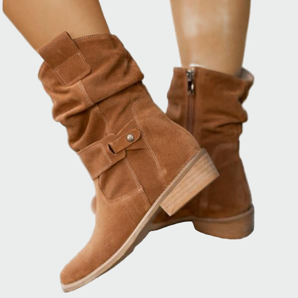 Eva | Bottes Casual en Suède Douce avec Détail Moderne