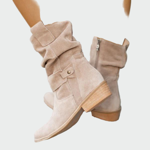 Eva | Bottes Casual en Suède Douce avec Détail Moderne