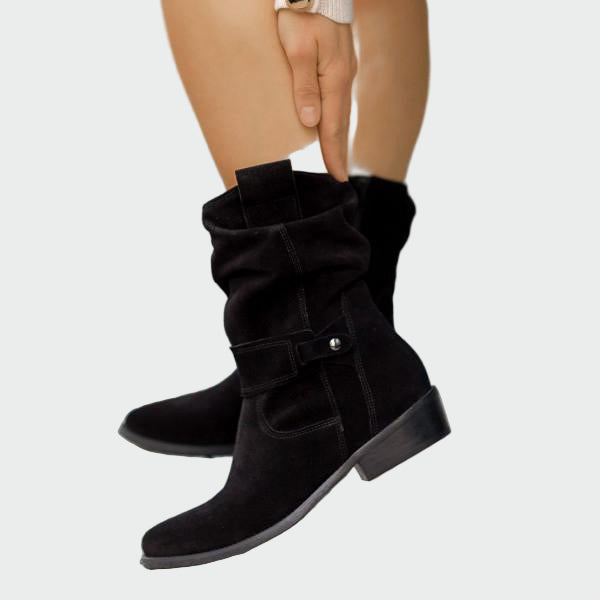 Eva | Bottes Casual en Suède Douce avec Détail Moderne