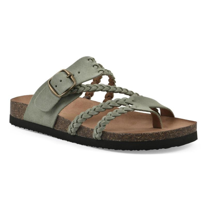 Bronte | Sandales Plates avec Bandes Tressées et Boucle