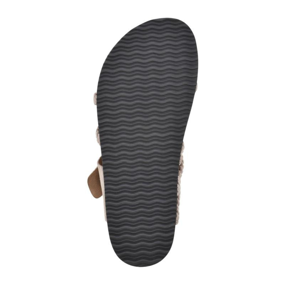 Bronte | Sandales Plates avec Bandes Tressées et Boucle