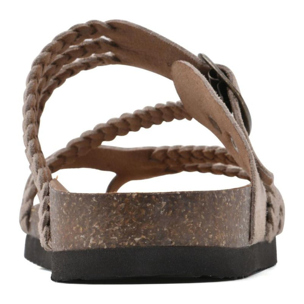 Bronte | Sandales Plates avec Bandes Tressées et Boucle