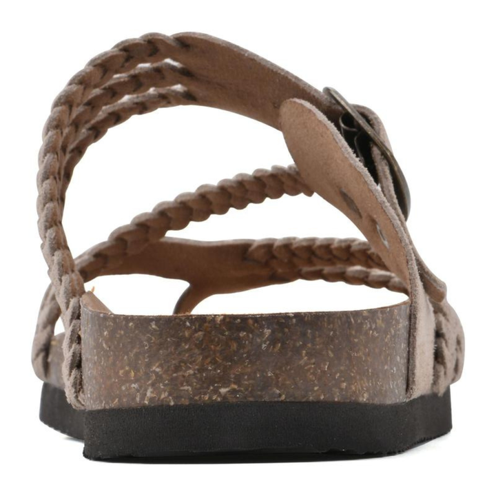 Bronte | Sandales Plates avec Bandes Tressées et Boucle