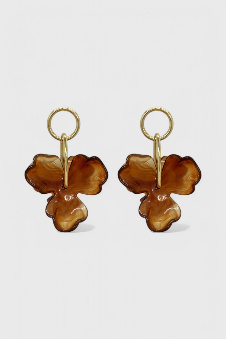 Boucles d'Oreilles avec Pendentif en Fleur