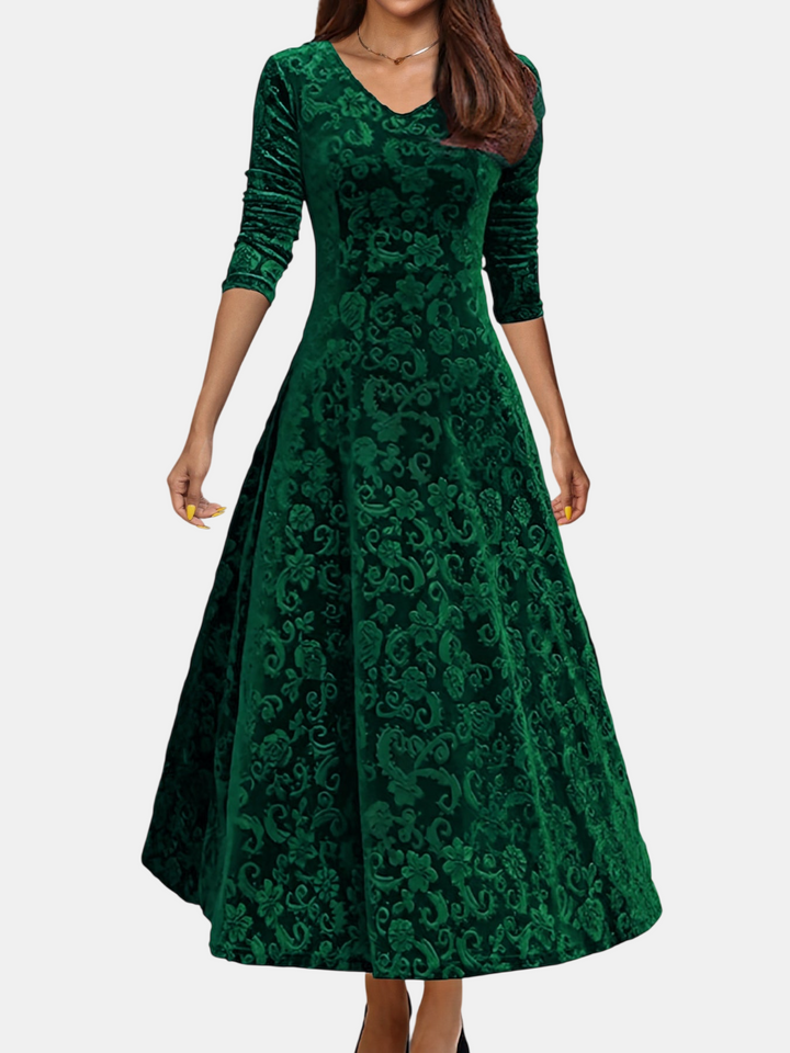 Denise | Robe en Velours Festif