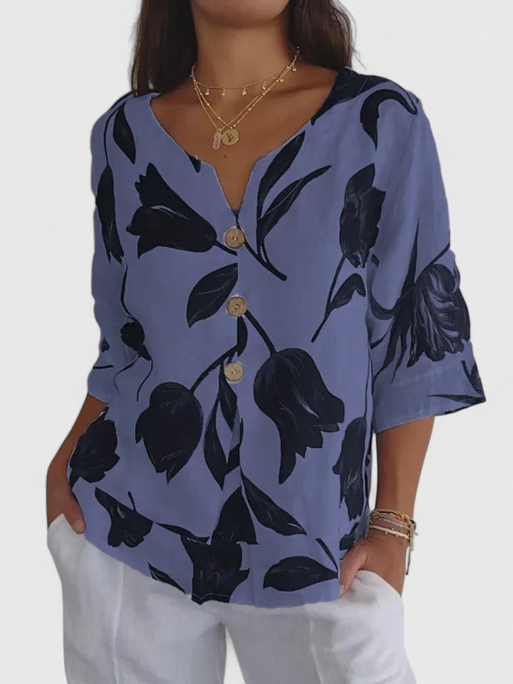 Laura | Blouse Confortable avec Décolleté en V