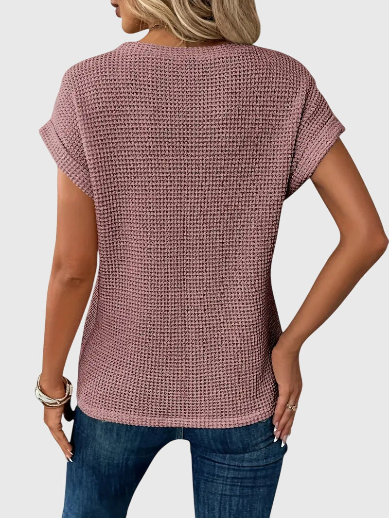 Isa | Blouse Élégante à Col Rond