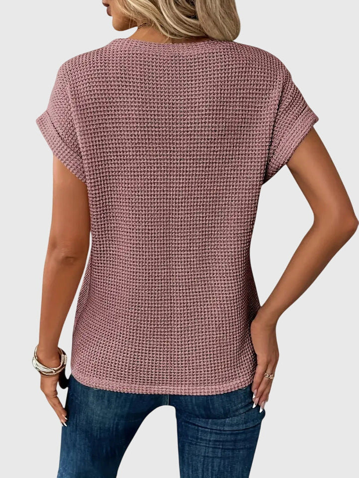 Isa | Blouse Élégante à Col Rond