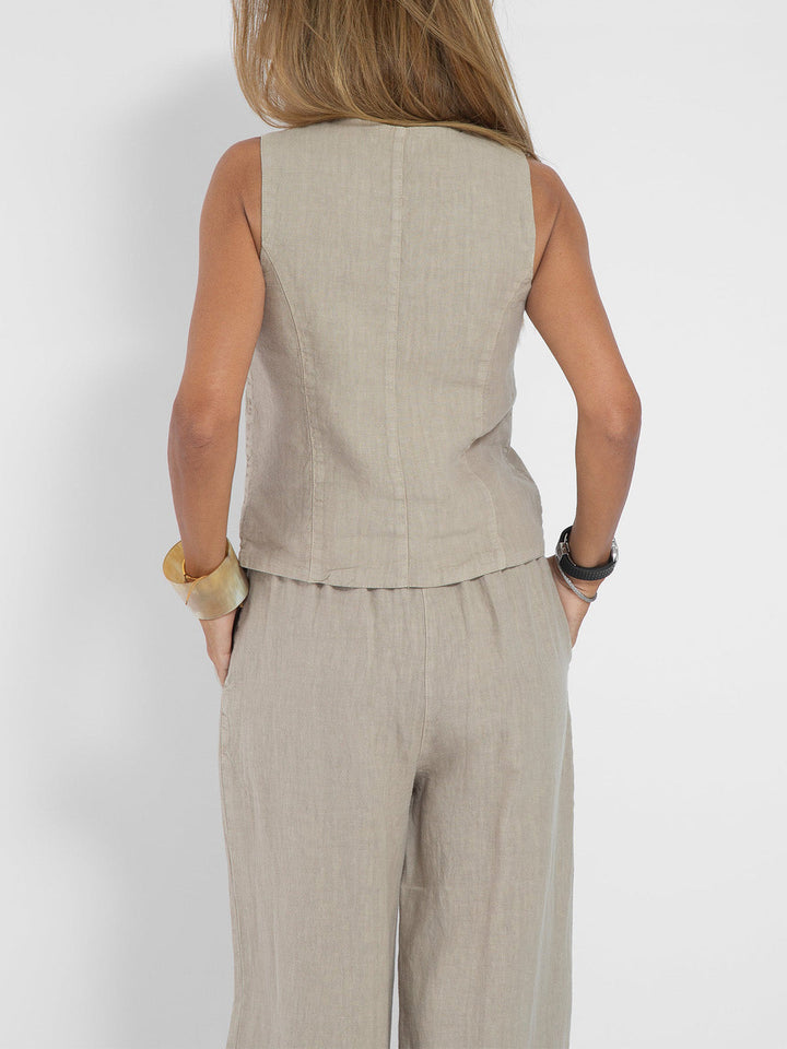 Aira | Ensemble élégant de deux pièces avec gilet et pantalon à jambes larges