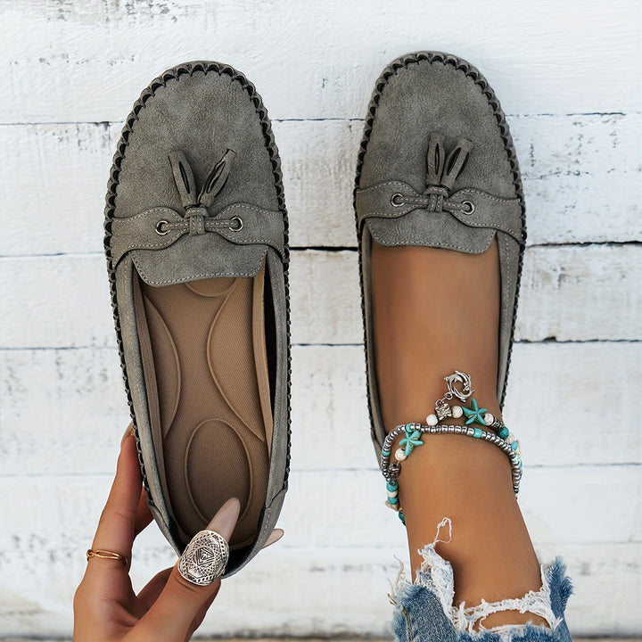 Nadine | Mocassins Classiques avec Détail de Frange
