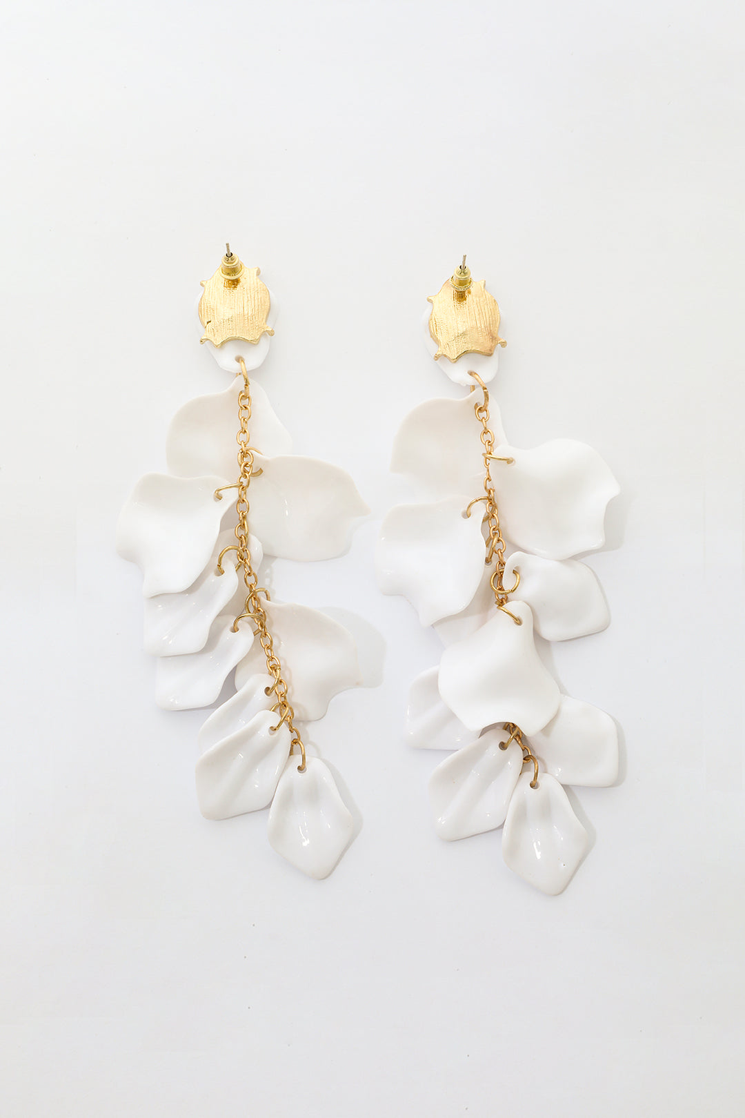 Boucles d'Oreilles Goutte de Pétales d'Orchidée