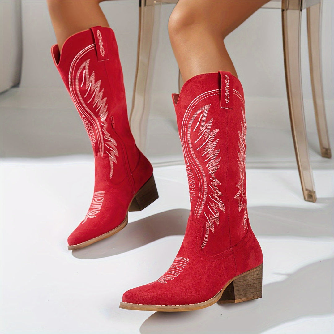 Valentina | Bottes de Cowboy à Talon Bloc Stable et Confortable